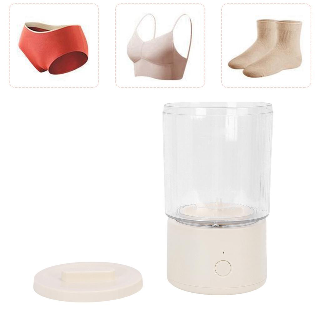 Portable Washing Machine 1.6L Re able Cordless Foldable Underwear Washer for Baby Clothes Travel Apartment RV White