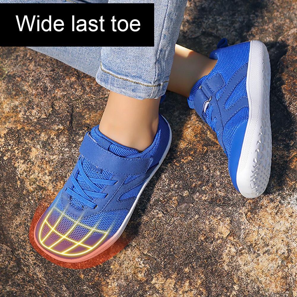Kids Wide Barefoot Shoes Breathable Minimalist Sports Shoes Non-Slip Lightweight Running Shoes for Boys Girls