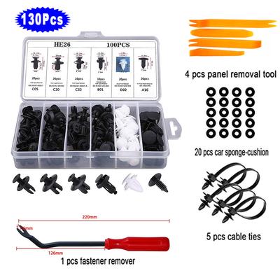 Car Fastener Clips Disassembly Tools Auto Body Fixing Pin Rivet Set Bumper Door Panel Mixed Plastic Clip Kit Accessories
