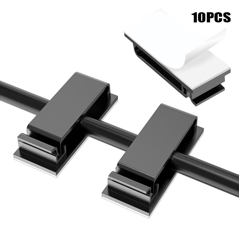 

10 шт. зажимы для органайзера для кабеля Самоклеящийся держатель для намотки проводов