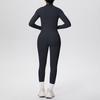 Cloud-like Quick-dry Zipper Jacket & High-waisted Yoga Suit - 3pc Outdoor Running Fitness Set