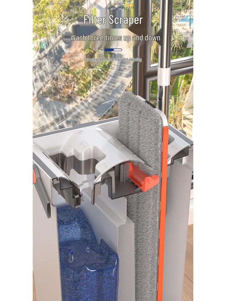 2023 Hands-Free Flat Mop with Squeegee – One-Wipe Clean for Your Home