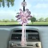 Car Rearview Mirror Pendant Creative Exquisite Sunflower Crystal Tassel Craft Pendant Ladies Car Fashion Interior Decoration