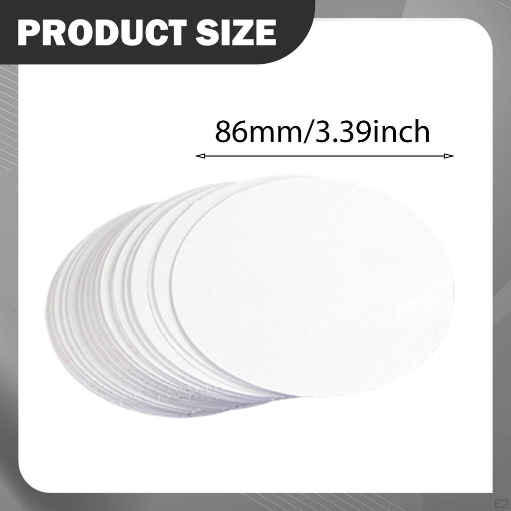 100x Button Blank Papers 86mm,Button Making Supplies,DIY Craft for School Adults Handmade