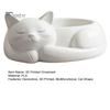 Pot de fleurs chat mignon Support de rangement pour bijoux imprimé en 3D, Pot de fleurs pour succulentes, Style de décoration à texture délicate nordique Organisateur de bureau pour bagues