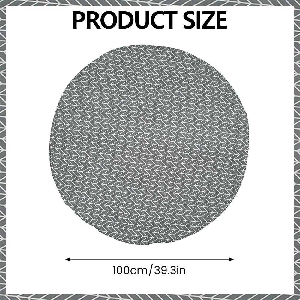 Round Tablecloth 47/59/39 Inch Linen Dining Room Table Cover Washable Table Cloth Decorative Table Cover for Indoor and Outdoor