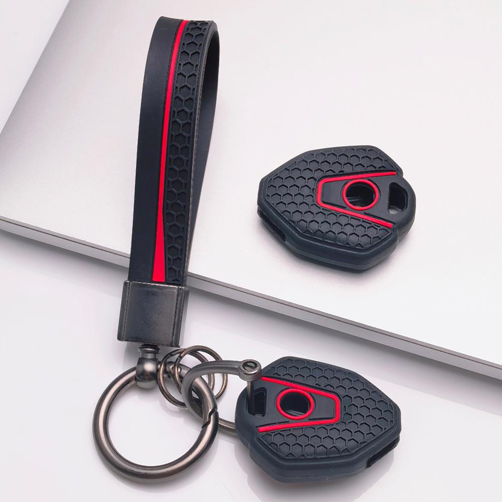 Soft Silicone Moto Key Fob Case for CFMOTO 450MT Mt450 400NK 650NK 800NK 700MT 700CLX 800MT 650MT 250SR 300SR with Keychain Scooter Key Fob Protector