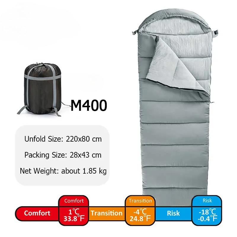 Outdoor Travel Dirty Double Sleeping Bag Camping Machine Washable Single Pair Portable Thickened  Lightweight Envelope with Hat Camping Sleeping Bag