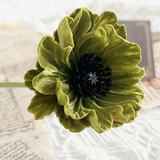 11.8" Artificial Flower Long Stem Realistic Faux Silk Ranunculus Bouquet for Home Kitchen Wedding Decoration Floral Arrangement Spring Table