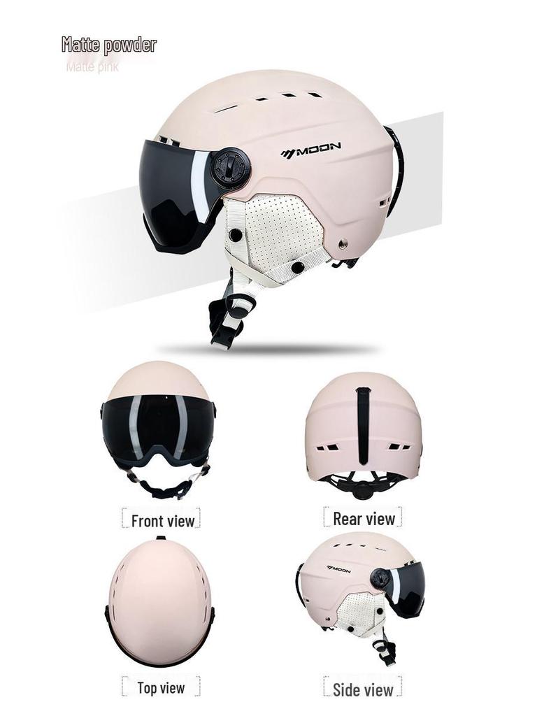 Unisex Ski & Snowboard Helmet with Integrated Goggles