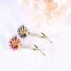 Ethnic Style Handmade Oil Ono Chrysanthemum Brooch Simple And Versatile Bouquet Pin Suit Shirt Accessories