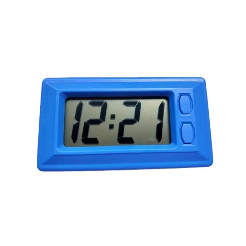 7.7*4.2cm Digital Clock Ultra-Thin LCD Digital Dashboard Clock Alarm Clock Electronic Time Display For Home Office Car Decor