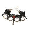 Halloween European and American Gothic Ornaments, Retro Dark Lace Collarbone Chain Choker Personality Exaggerated Necklace