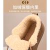Womens Winter Warm Fleece-Lined Slip-Resistant Cotton Shoes Non-Slip Rubber Sole Comfortable Casual Boots