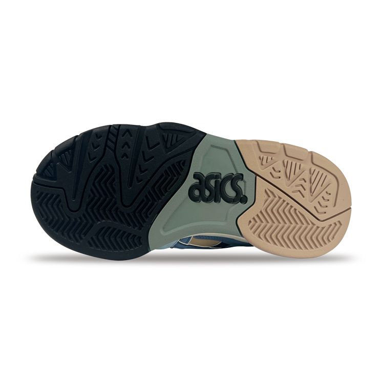 Asics Gel-Fuse Fabric Synthetic Leather Retro Versatile Low-Top Lifestyle Casual Shoes Unisex Sneaker Khaki Blue 1203A530-200