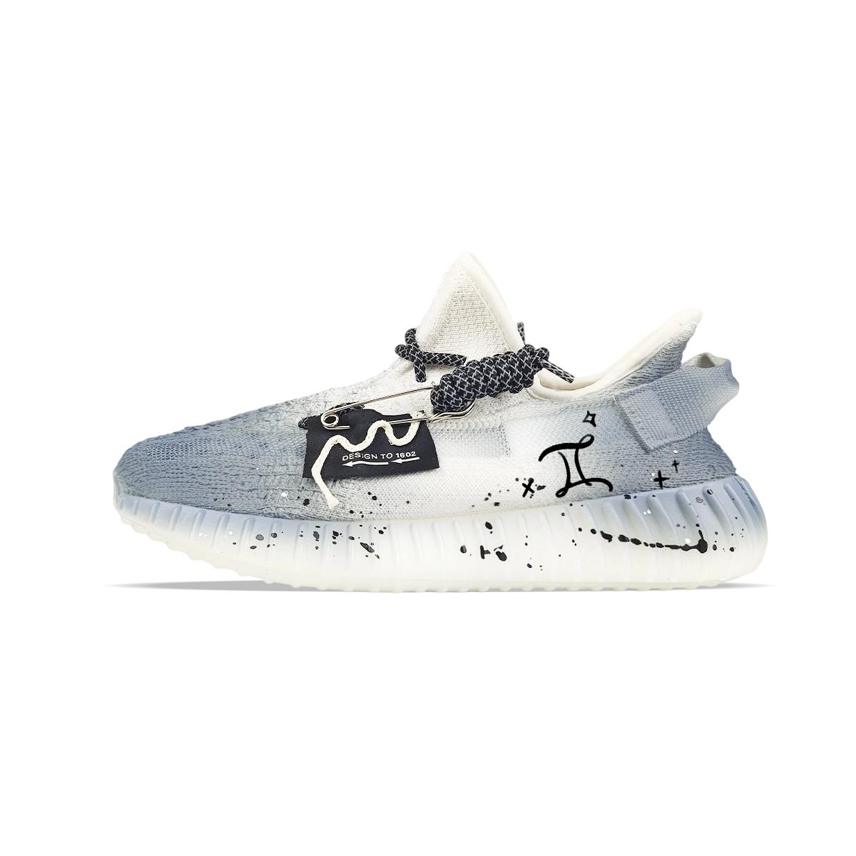 

Adidas Originals Yeezy Boost 350 V2 Abrasion Resistant Abrasion Resistant Low top Casual Shoes Unisex White Blue HQ6316(Team373-) 36