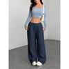 Popular European and American autumn new corduroy wide-leg pants women's loose and thin drape casual pants