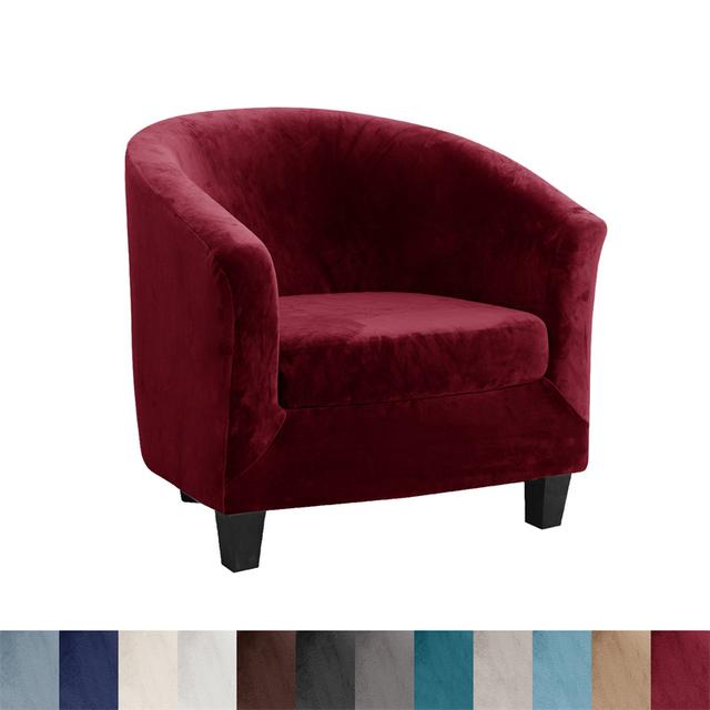 Velvet Club Badewannensessel Stuhlbezüge Stretch Sofahussen Couchbezug mit Sitzkissenbezüge Bartheke