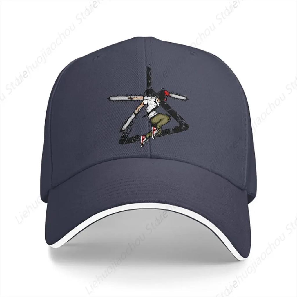 Pure Color Dad Hats Denji  Pull Cord Classic Hat Sun Visor Baseball Caps Chainsaw Makima Unisex Cartoon Peaked Cap