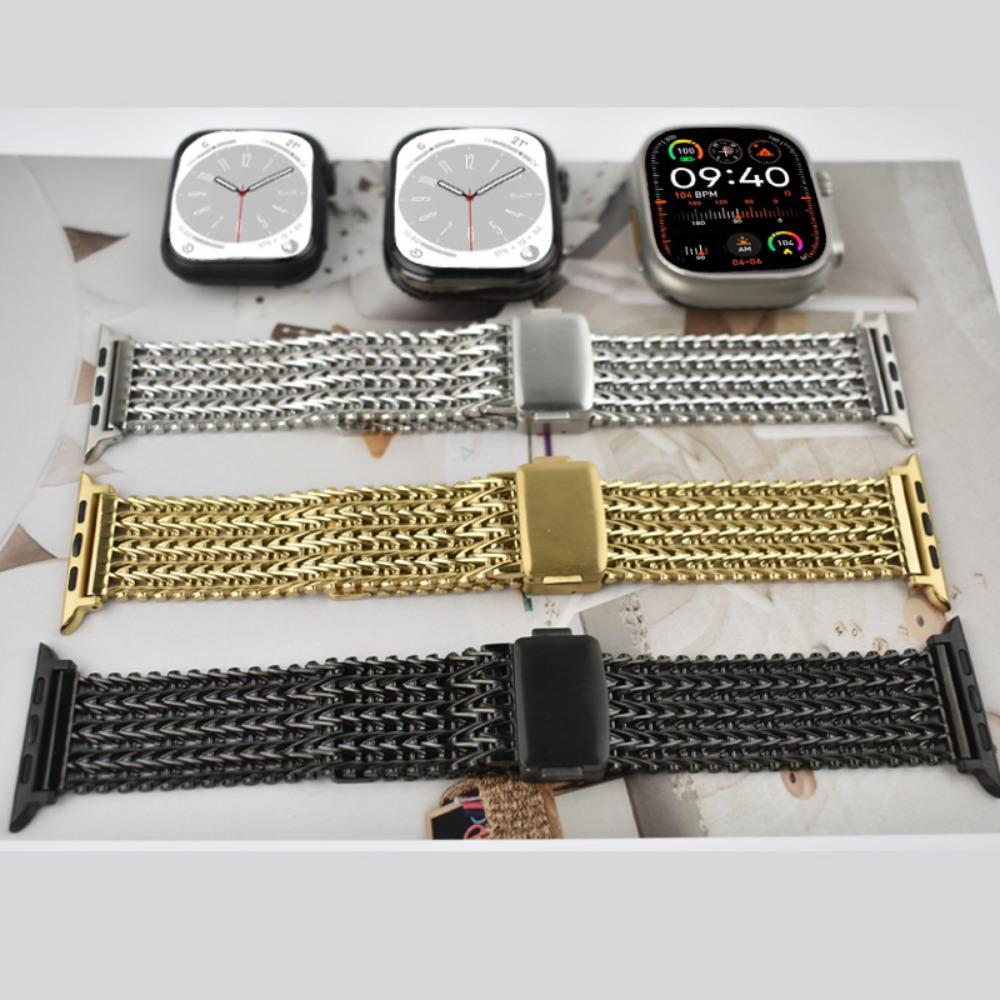 Stainless Steel Magnetic Strap For Apple Watch Ultra/SE3/Series 11/10/9/8/7 Milanese Loop Band for iwatch 49mm 46mm 45mm 44mm 42mm 41mm 40mm