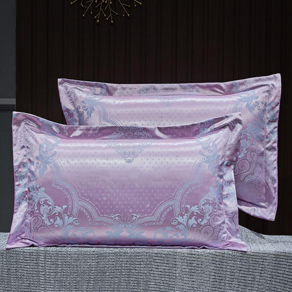 1 Pair of Tribute Satin Jacquard Envelope Pillowcases, 48*74cm Adult Pillowcases, Spring/Summer Comfort Pillowcases, Pillowcases Without Inserts