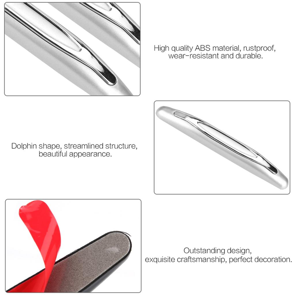 4pcs Car Door Guards Trim Cover Strip Corner Bumper Anti Collision Scratch or Black