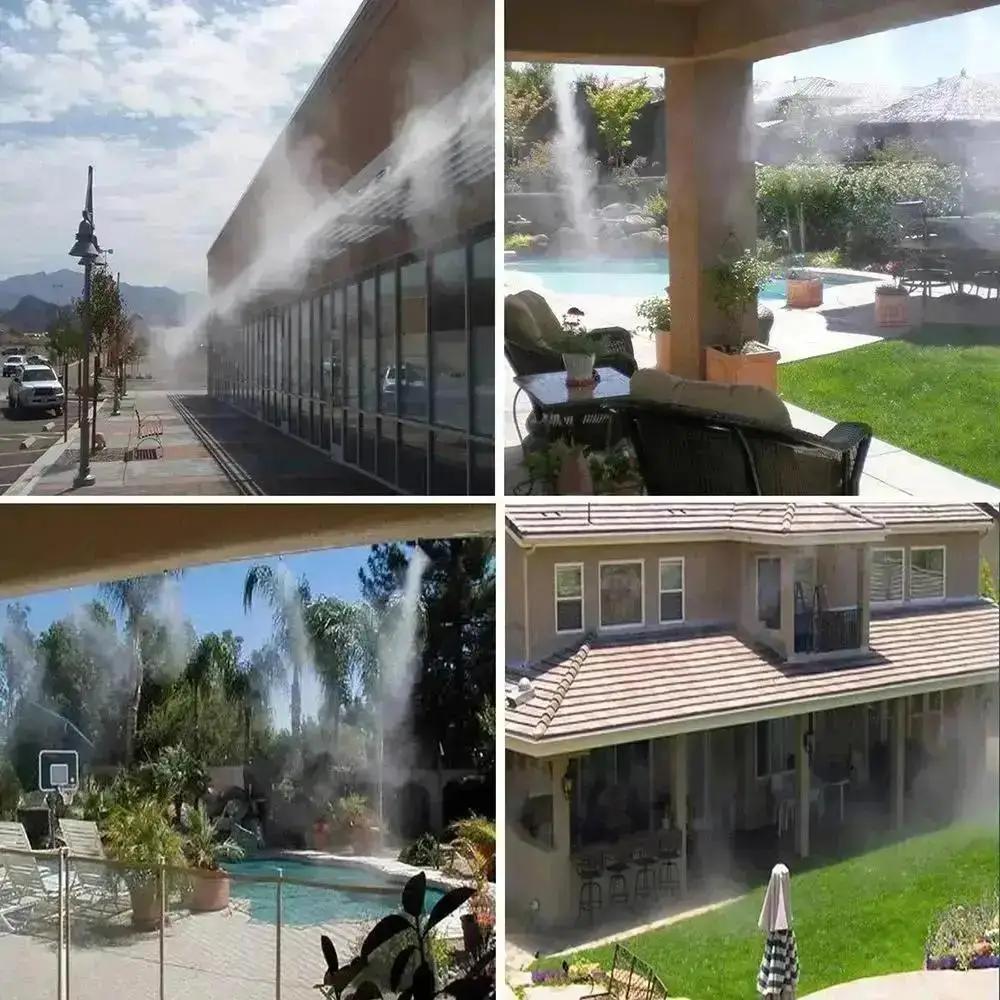 10/15/20M Outdoor Spray System Kit Greenhouse Garden Patio Plant Irrigation Lines With Nozzles Courtyard Garden View