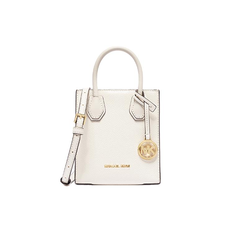 New MICHAEL KORS Mercer Artificial Leather Handbag, Trunk Bag, Crossbody Bag, Shoulder Bag Mini Women's Cream White 35S1GM9T0L-289