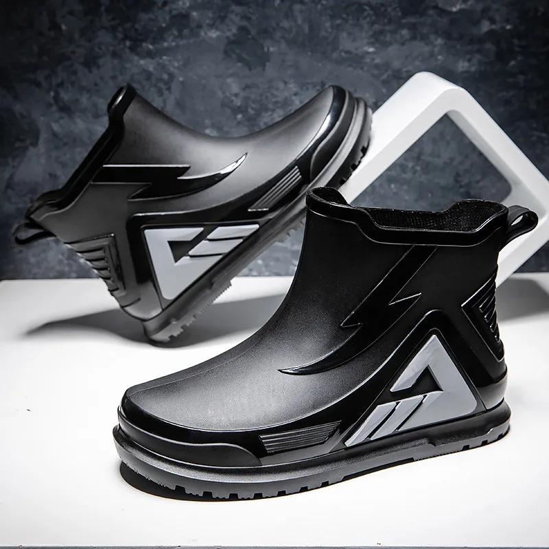 Fashion Couple rain boots outdoor non-slip fashion short rain boots non-slip work shoes garden rain boots men's fishing shoes