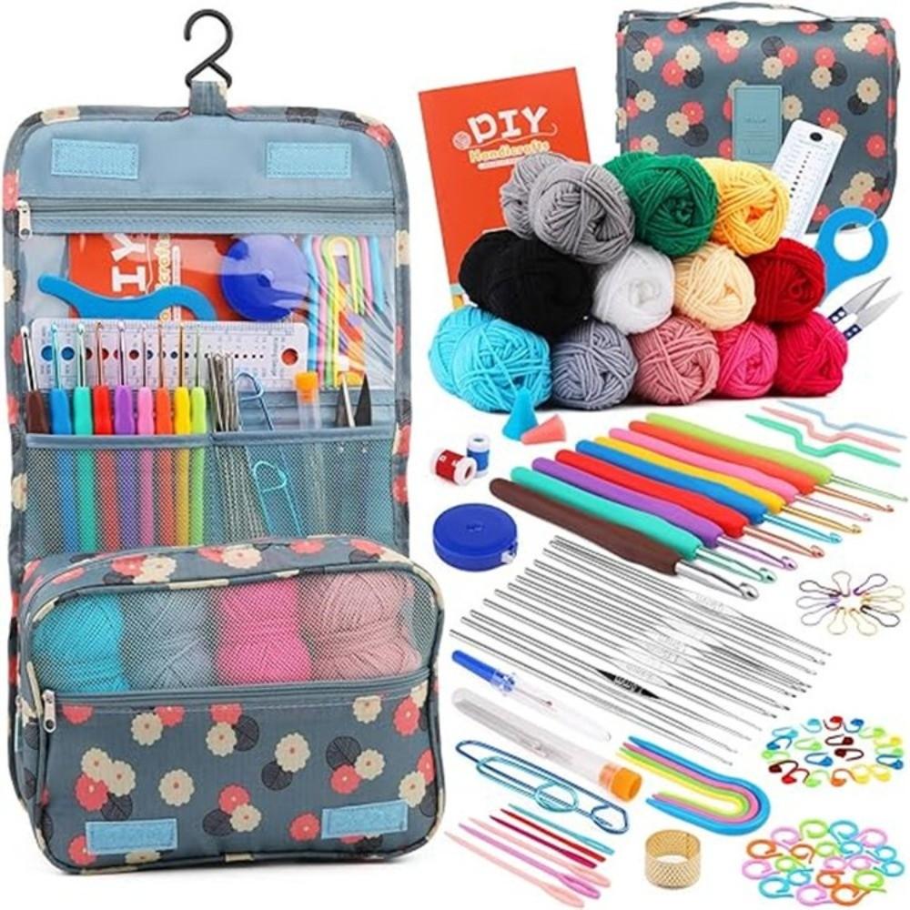 130pcs/set Weaving Accessories Knitting Crochet Hook Set DIY Sewing Tool Women