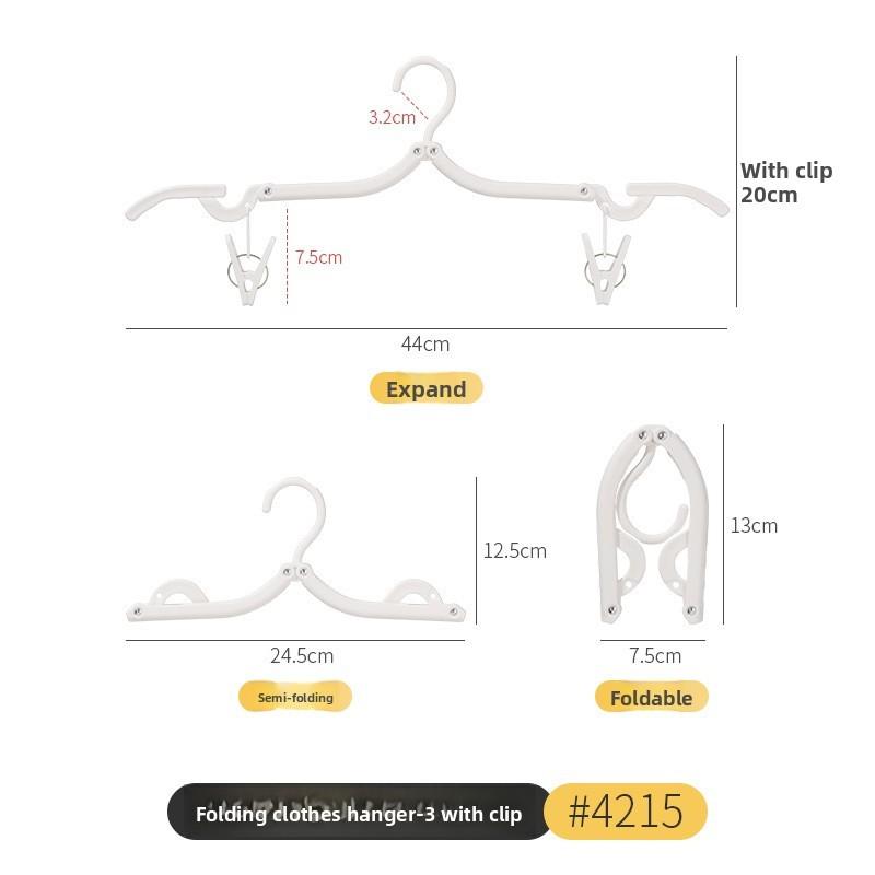 

Clothes Modern Portable Hanger With Clips For Travel And Household Use Foldable Three Pack