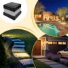 Solar Post Cover Light Square Lantern Waterproof Fence Light Post Cover Solar Charging For Pathway Driveway Camping Road Gate