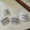 2pcs/bag Super Sparkling Rhinestone Star Hair Clips Diamond Bangs Side Clips Duckbill Clips Broken Hairpins Forehead Edge Clip