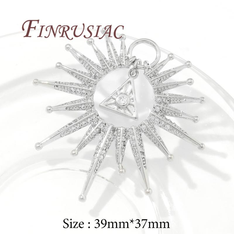 18K Vergoldete Sonne/Sterne Anhänger Charms Für Schmuck, DIY Ohrringe Herstellung Zubehör, Anhänger Halsketten Zubehör