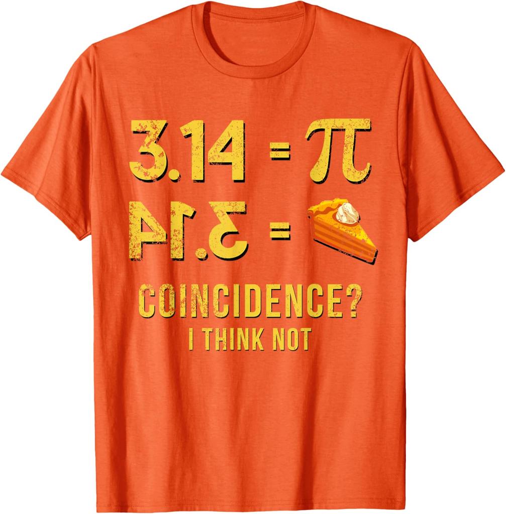 Pi 3 14 Paj Sammanfall Jag Tror Inte Matte Ordvits T-shirt Rolig Grafisk T-shirt Herr Kortärmad Bomulls-T-shirt