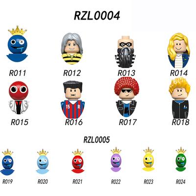 RZL0004 0005 Regenbogen Mini Actionfiguren Bausteine Bausteine Spiele Charakter Bunter Mann Modell Spielzeug Geschenke für Kinder