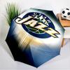 Jazz Basketball Team Umbrella 8-Frame for Travel, Camping, Casual Lightweight Portable Umbrella, Essential for Every Family Holidays Gift