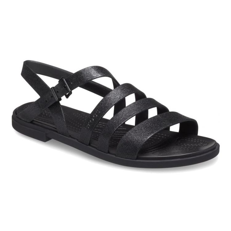 Crocs Tulum Sequin Trendy Casual Sandals Women Sandals Black 206737-0L9