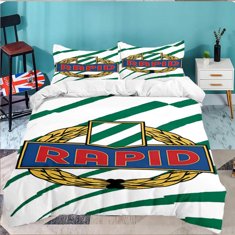 Native Spirit Rapid Ultras 3-teiliges Bettwäsche-Set, Ideal für 1 Bettbezug und 2 Kissenbezüge, Perfekt als Geschenk für Fans, Ideal für Schlafzimmer, Studentenwohnheim