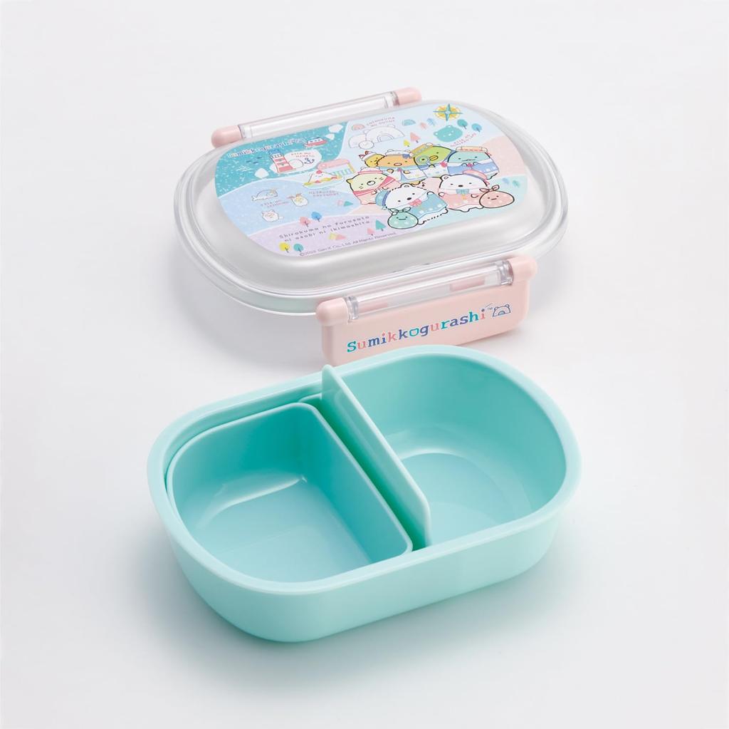 Skater Bento 360ml Fluffy Made In Single Dishwasher and Microwave Sumikko Gurashi Shirokuma Furusato Bear Children's Box, Capacity, Lid, Japan, Tier,