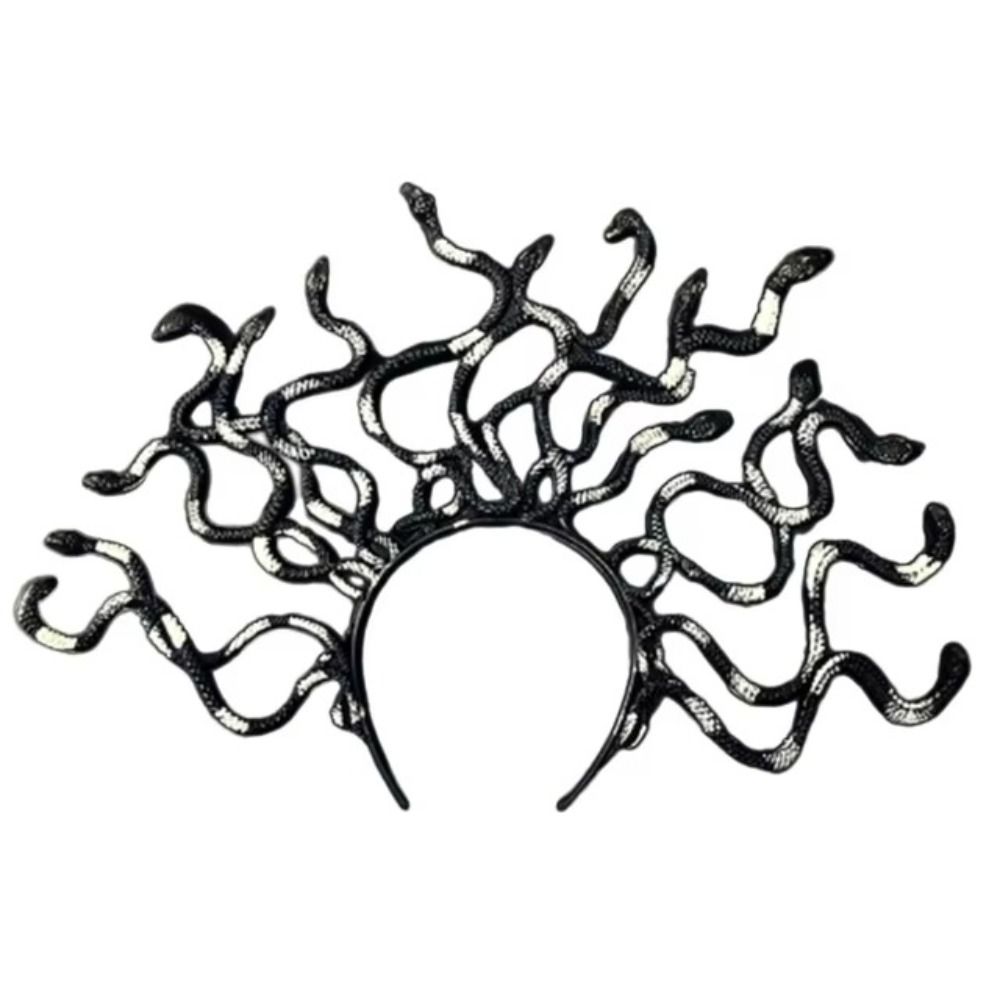 Horror Halloween Headband Realistic Cosplay Costume Prop New Snake Hair Hoop  Party Supplies