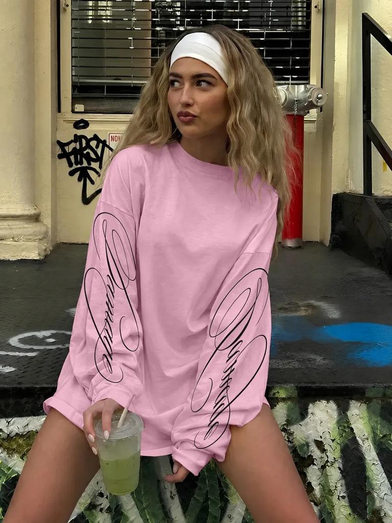 Women Long Sleeve T-shirt Solid O Neck Slim Fit Basic Top Spring Autumn Casual Tee