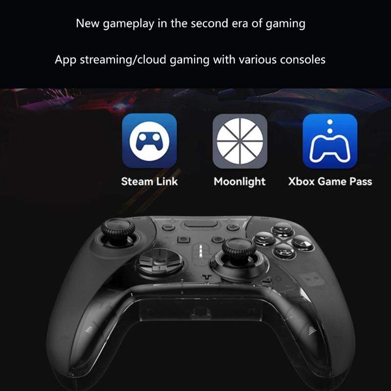 Gaming Controllers With Hall Triggers RGB LED Lights Remote Joystick Gamepad Accessories Bluetooth-compatible Controller
