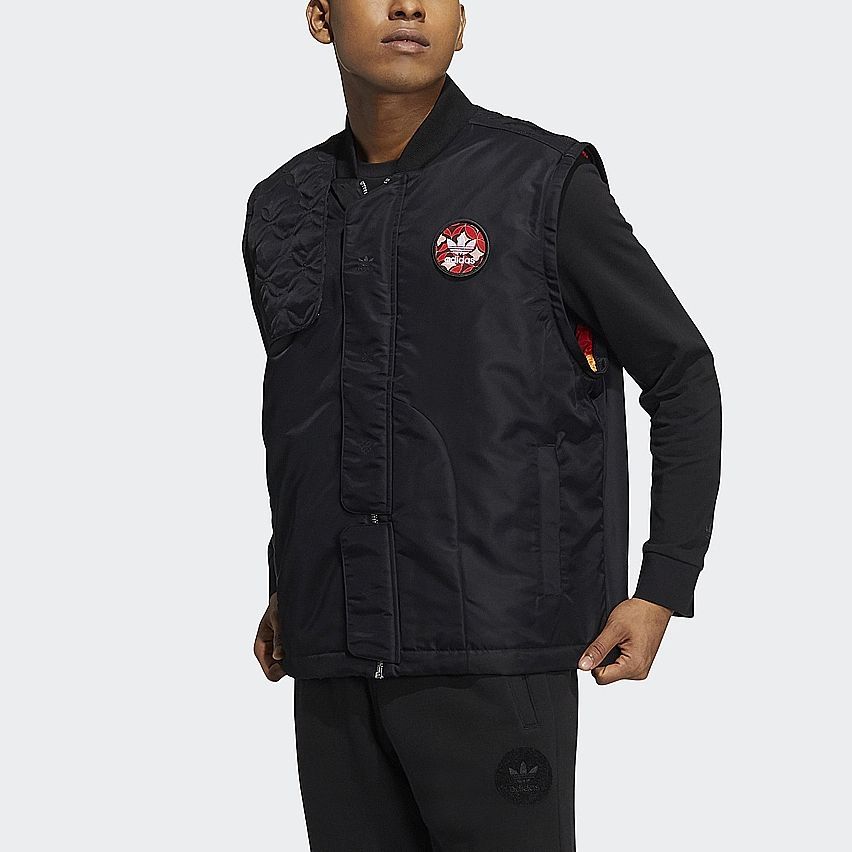 Adidas Originals CNY Bomber Jacket With Trefoil Warm Baseball Pilot Cotton Winter Men Jackets Black HD0316