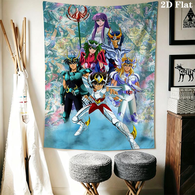 Saint Seiya Knights Zodiac Tapestry Fashion Print Background Cloth Soft Background Wall Hanging Cloth Atmospheric Background Cloth
