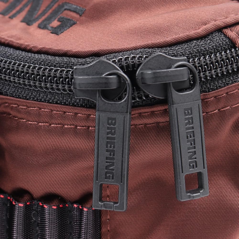 BRIEFING Golf Bag, Round Waist Pouch with Hole, BRG233E60-023 (BrownFMen's)