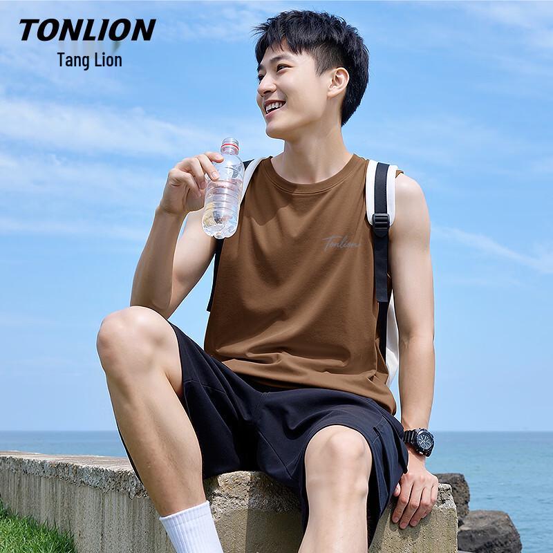 Мужская хлопковая повседневная майка TonLion без рукавов XL