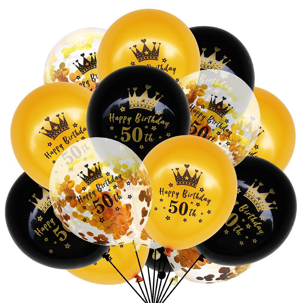 16-60 Year Old Birthday Balloon Confetti Set