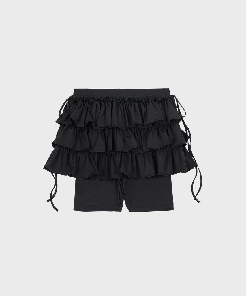 Alkialka Ballet Layered Skort (Black)