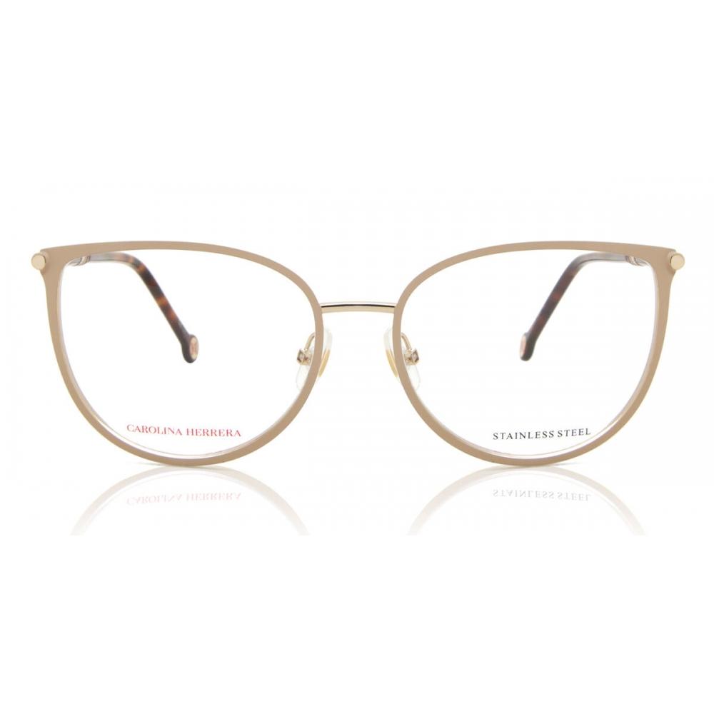 

Carolina Herrera Ch 0032 Bku Women Eyeglasses Nude Brown Gold/56-17-145